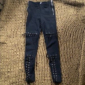 Lace up pants